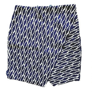 NWOT Ann Taylor Loft blue and white mini skirt Size Small